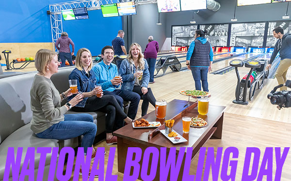 A group of people in the Bowling Alley at Arena Sports Mill Creek
