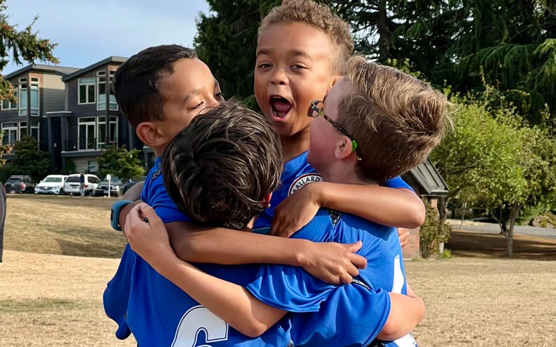 Seattle Youth Soccer Association Boys Team Celebration