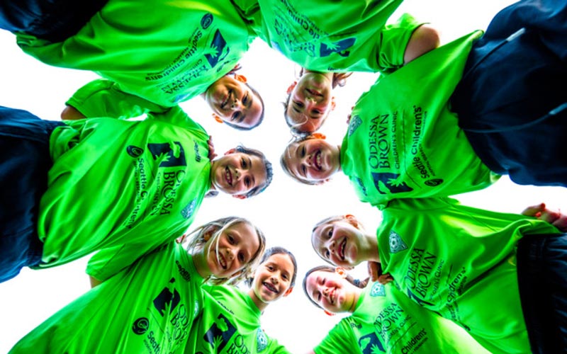 Seattle Youth Soccer Association Girls Group Huddle