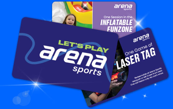 Array of gift card for Arena Sports 