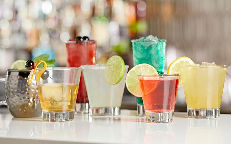 A selection of cocktails and drinks from Moe's Restaurant & Bar